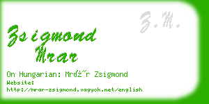 zsigmond mrar business card